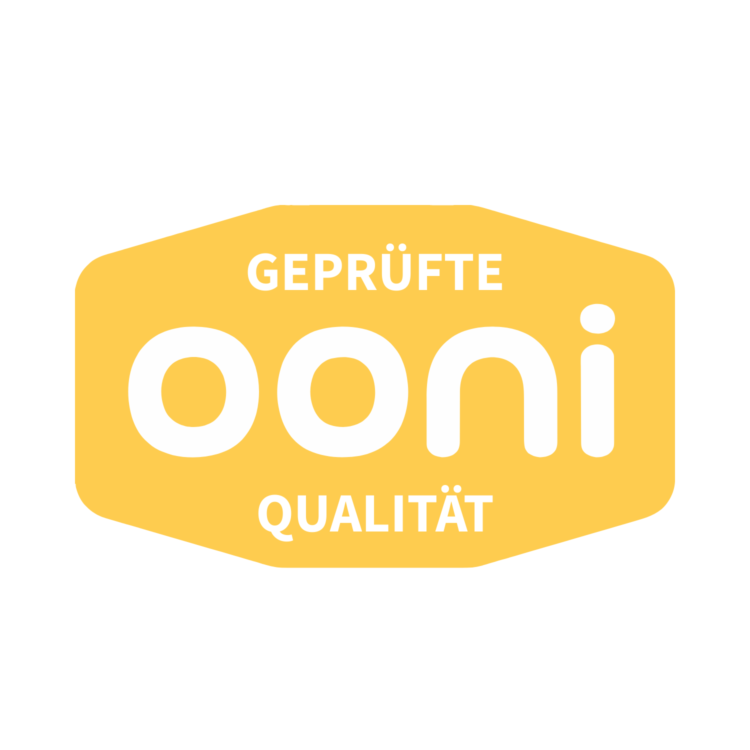 Geprüfte Ooni Qualität – gelbes Qualitätssiegel zur Darstellung hochwertiger Ooni Produkte