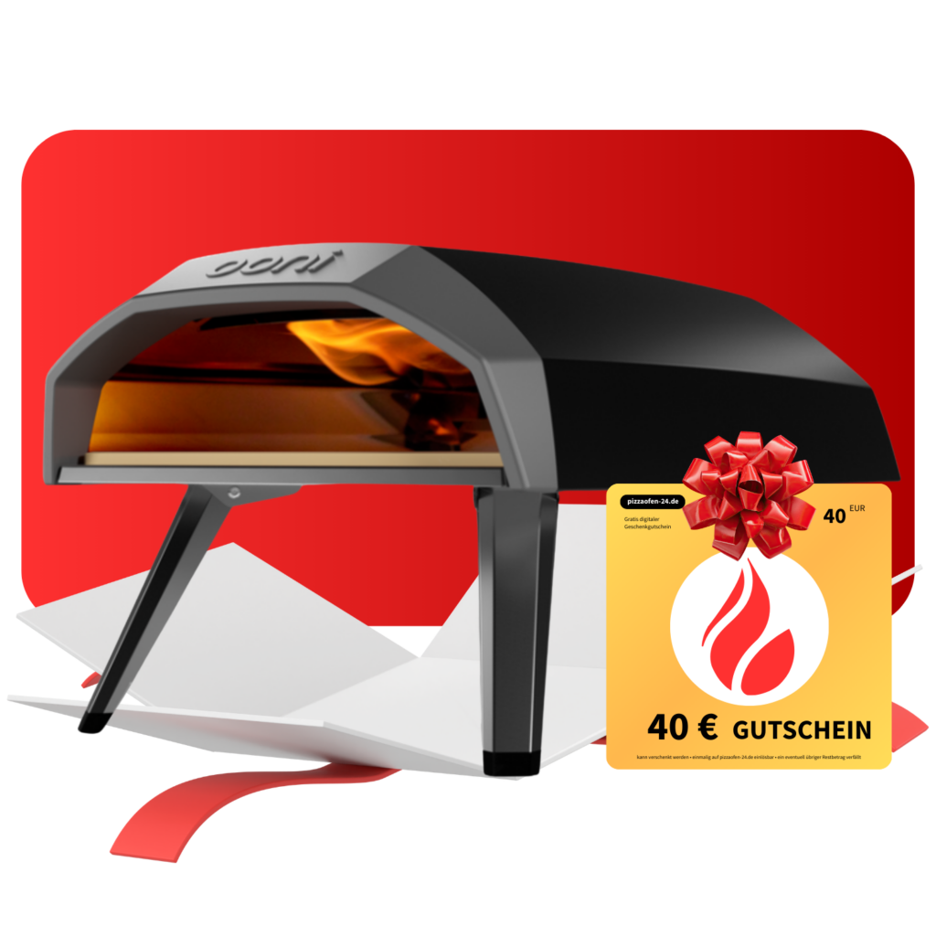 Ooni Koda 12 Gas-Pizzaofen mit 40 Euro Geschenkgutschein von pizzaofen-24.de – Outdoor-Pizzaofen für den Garten