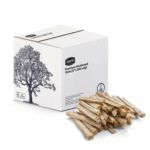 Ooni Eichen-Holzscheite Premium Hartholz 13 cm – Verpackung mit Holzscheiten für Pizzaofen Freisteller