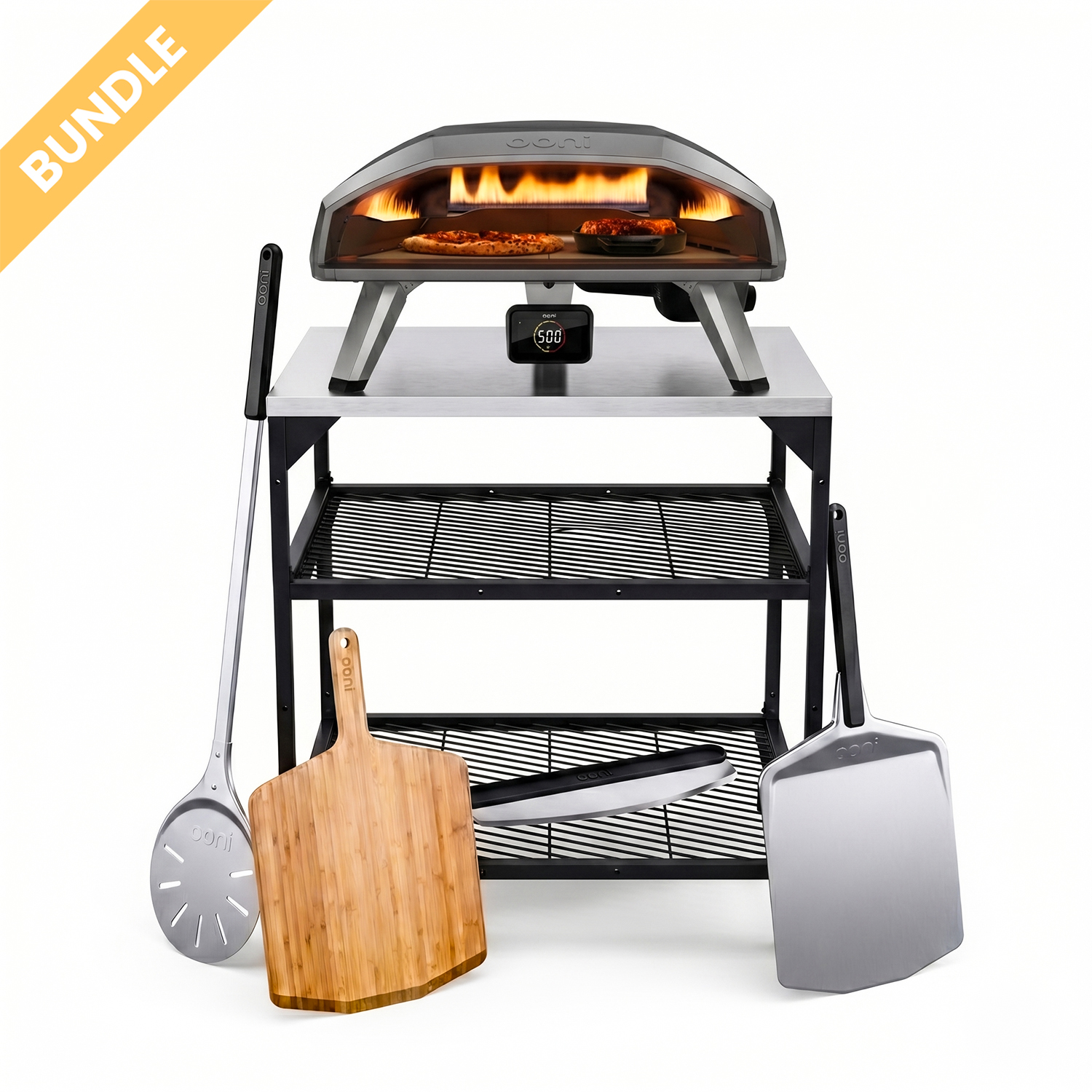 Ooni-Koda-2-Pro-schwarz-PCS Ooni Koda 2 Pro | Schwarz | Pizzaiolo Comfort Set – Bild 1