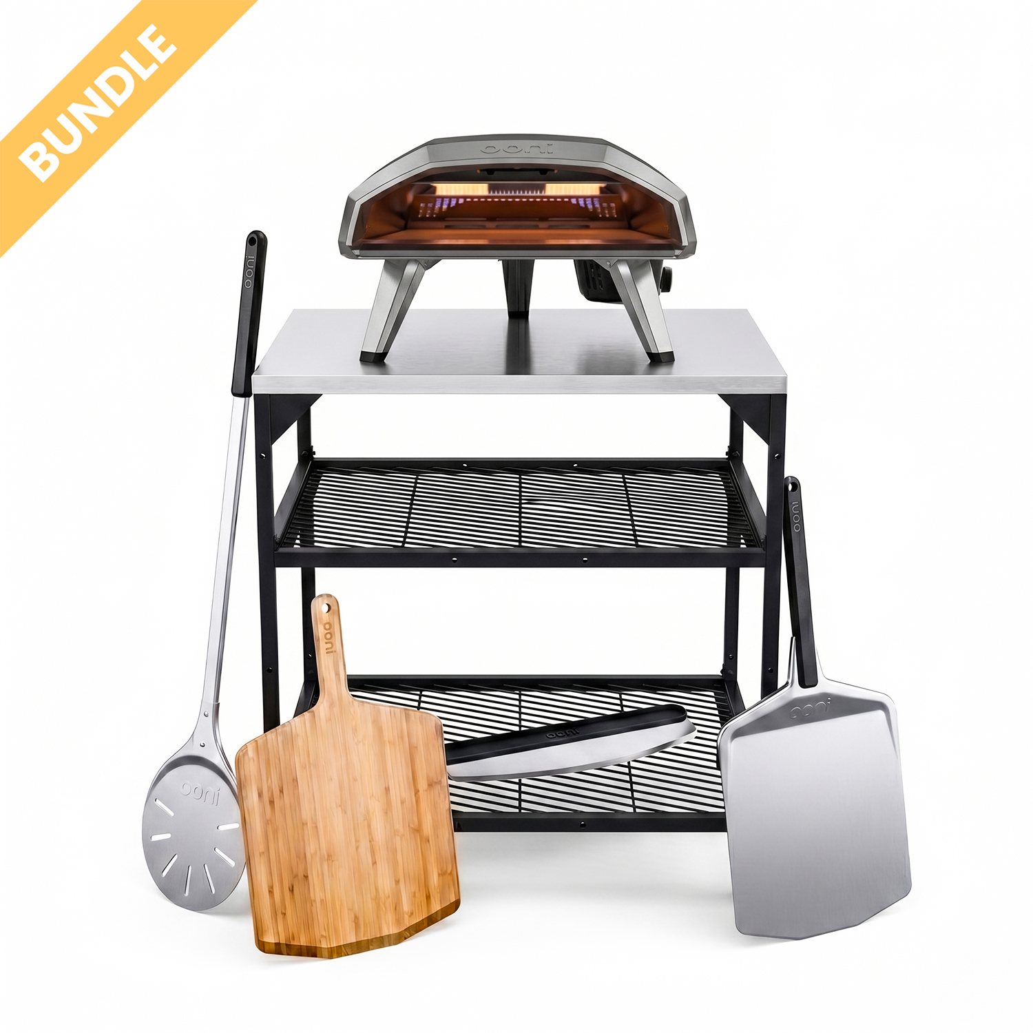 Ooni-Koda-2-schwarz-PCS Ooni Koda 2 | Schwarz | Pizzaiolo Comfort Set – Bild 1